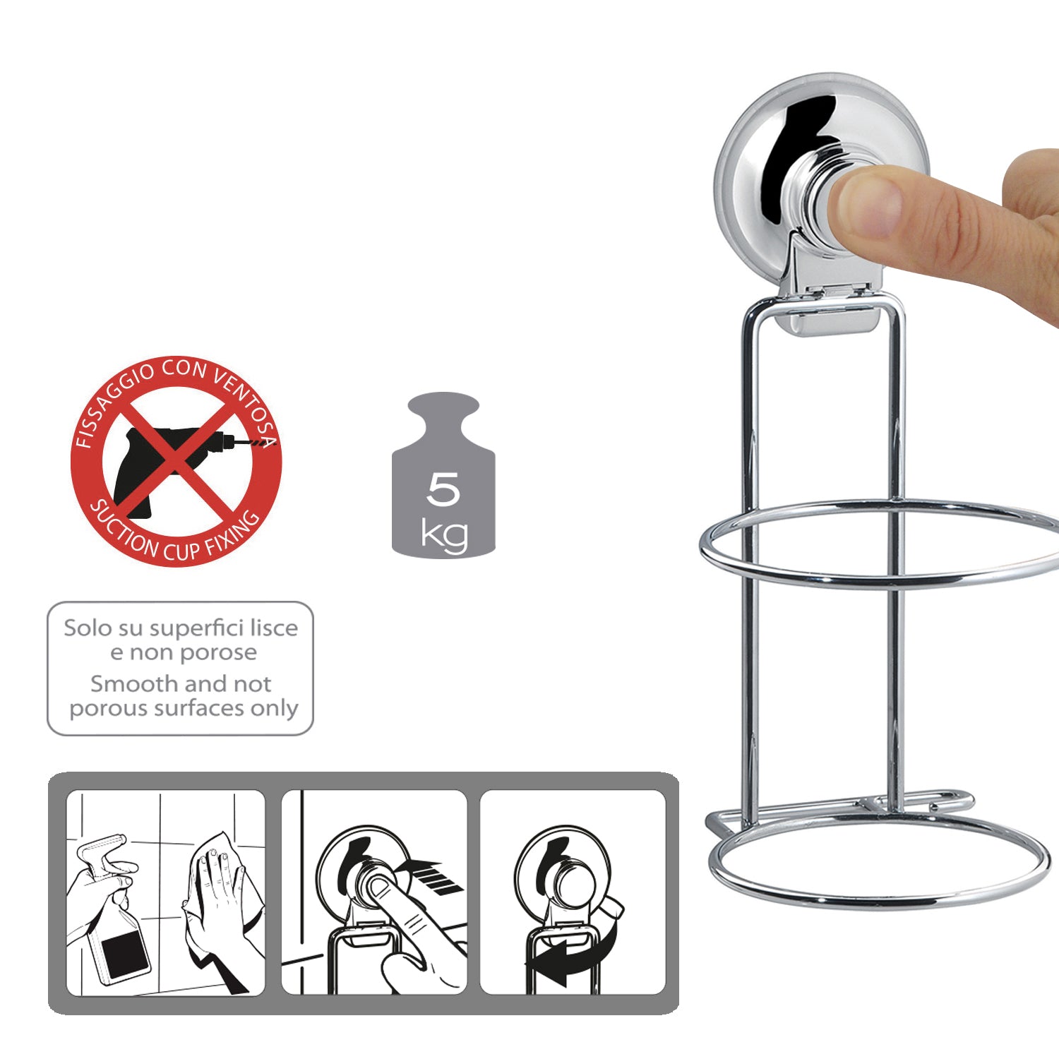Porta phon di Gedy serie Hot - Cromato by CeramicStore | Lo specialista del tuo bagno