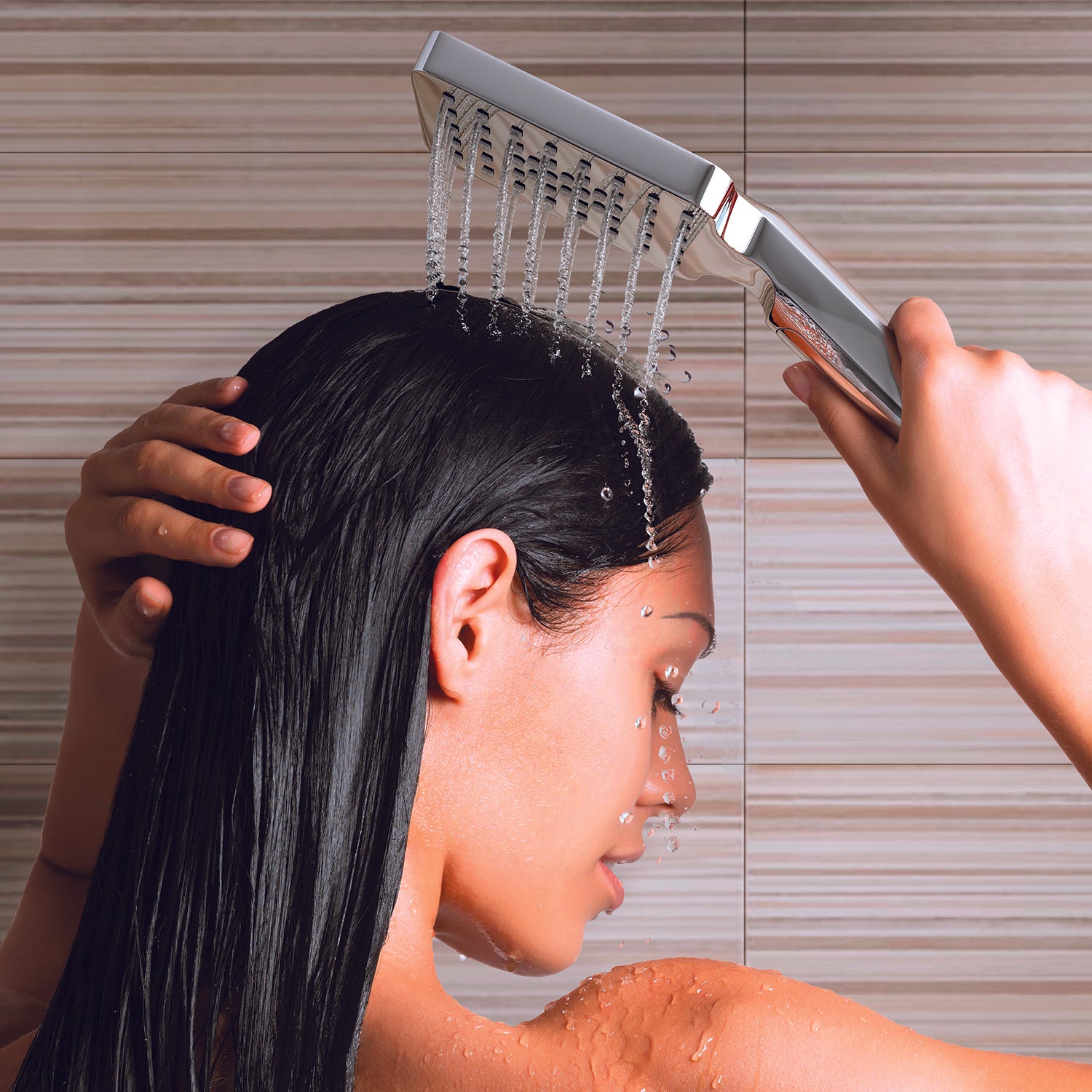 Doccetta a 3 getti con cambio getti a pulsante modello Tech 10 di Gedy - Cromato by CeramicStore | Lo specialista del tuo bagno