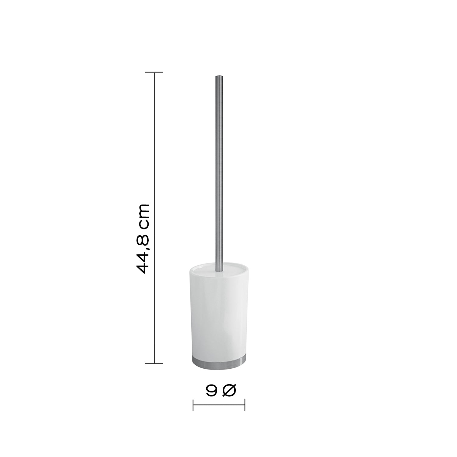 Scopino in ceramica e Acciaio Inox Gedy serie Petunia - Bianco by CeramicStore | Lo specialista del tuo bagno