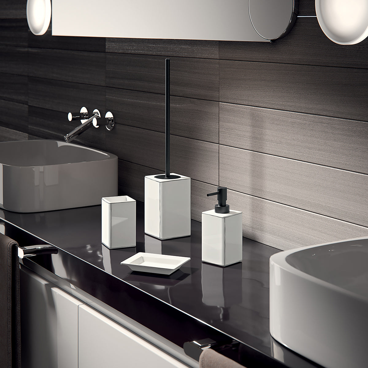 Portasapone in ceramica Gedy serie Lucrezia - Bianco