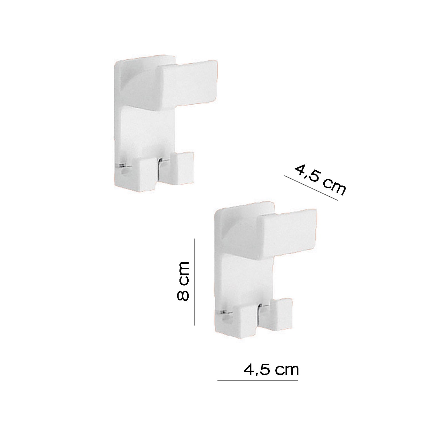 Set 2 pezzi appendini a muro di Gedy serie 2900 - Bianco by CeramicStore | Lo specialista del tuo bagno