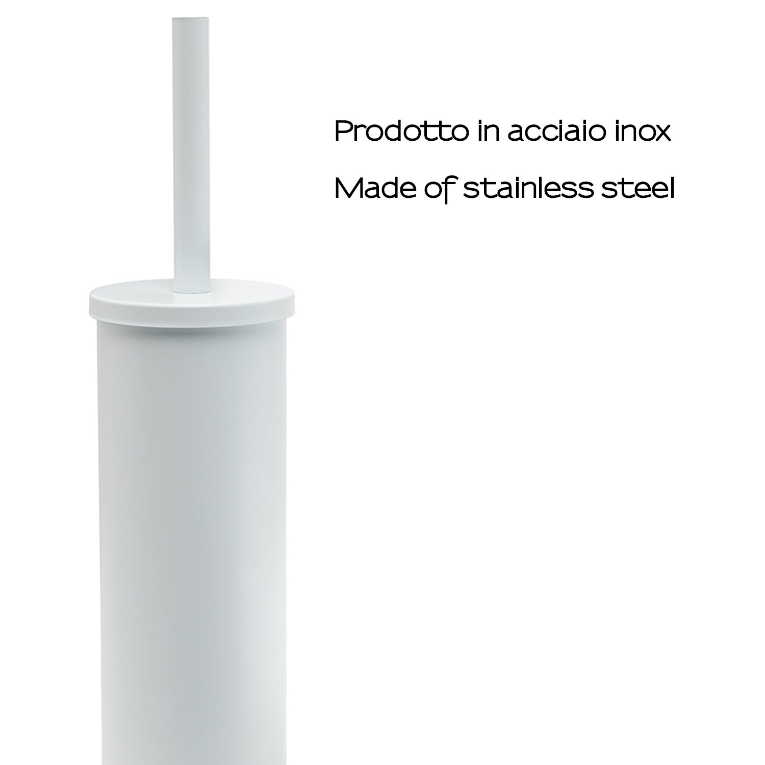 Scopino con ciuffo in setole Gedy modello Tonga - Bianco Matt by CeramicStore | Lo specialista del tuo bagno