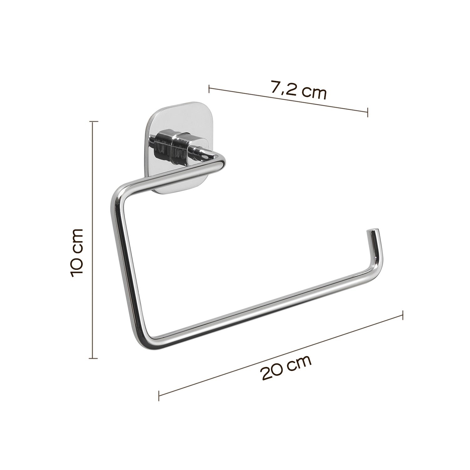 Porta asciugamani ad anello in acciaio inox e cromall Teide di Gedy - Cromato by CeramicStore | Lo specialista del tuo bagno
