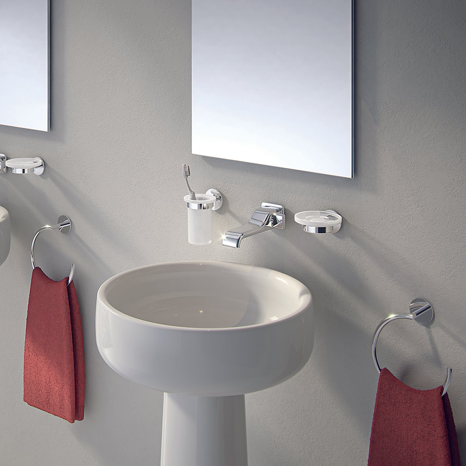 Portasalviette ad anello installazione a muro Gedy serie Gea - Cromato by CeramicStore | Lo specialista del tuo bagno