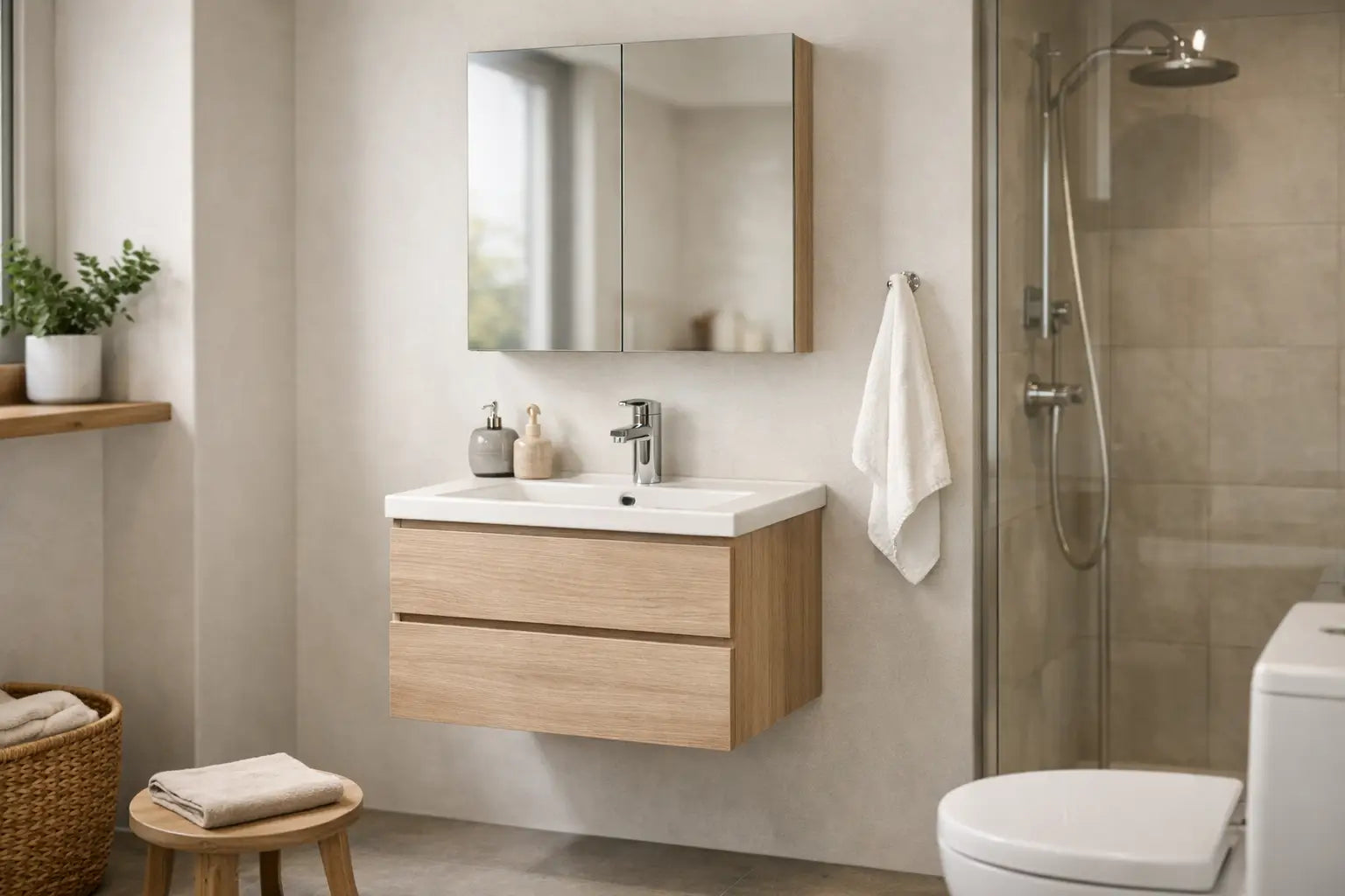 Mobili bagno sospesi per piccoli spazi