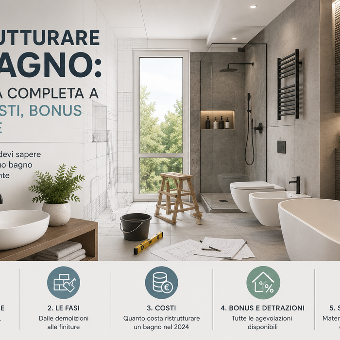 Ristrutturare il bagno: la guida completa a fasi, costi, bonus e scelte