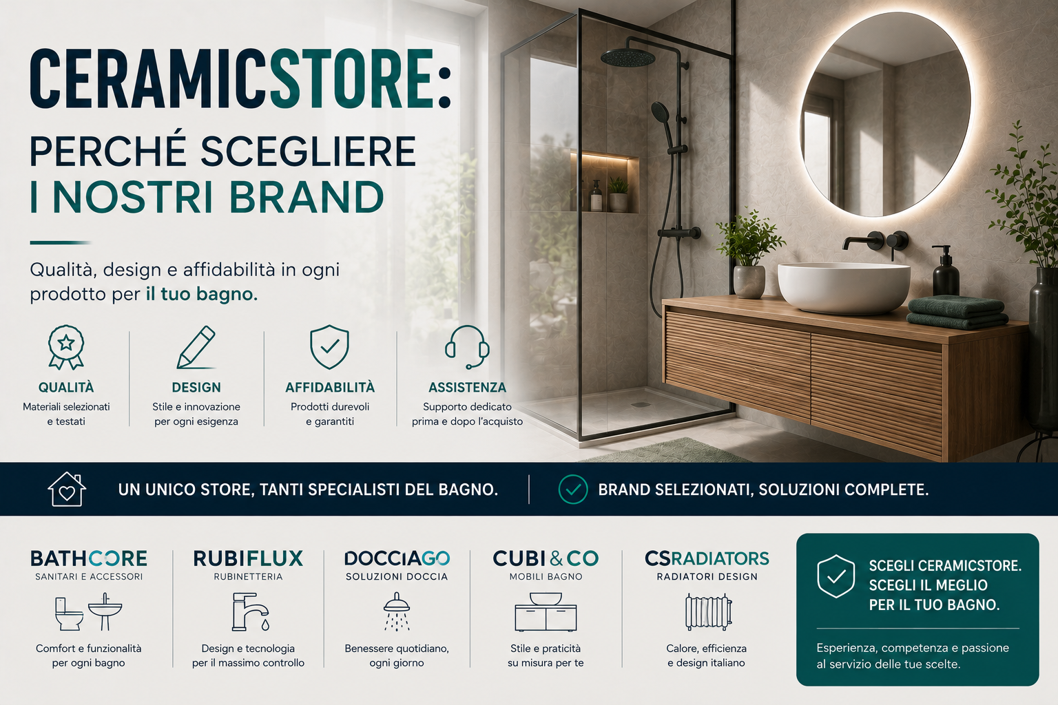 CeramicStore: perché scegliere i nostri brand