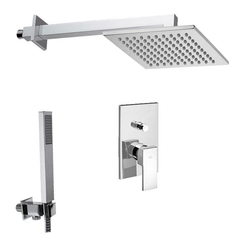 Set doccia Paffoni Level – miscelatore a incasso con deviatore, soffione e doccetta