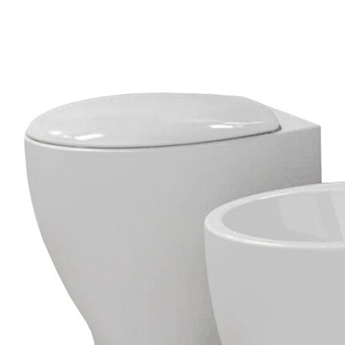 Sedile WC Mascalzone Domus Falerii – chiusura normal close in termoindurente bianco lucido