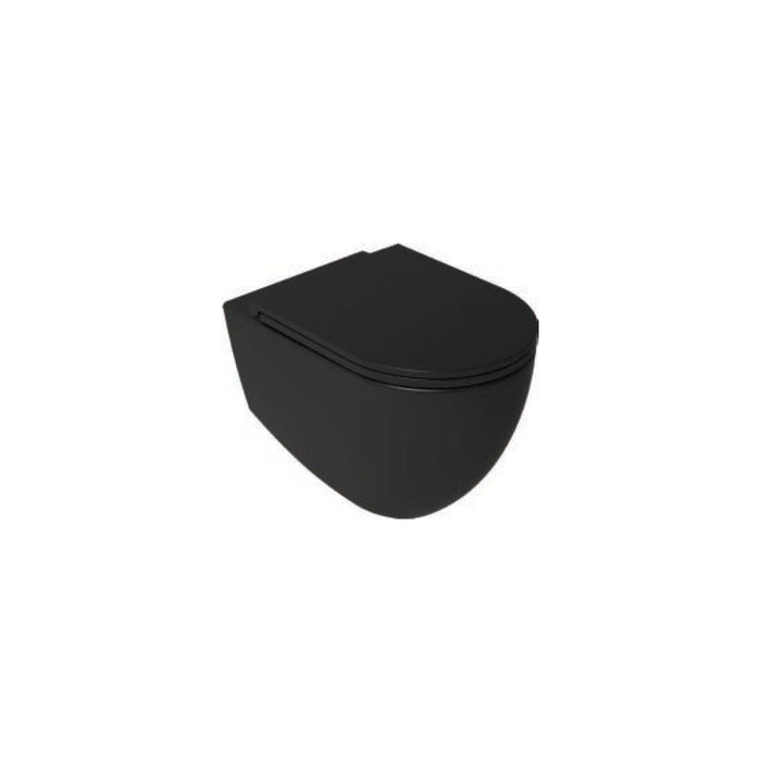 Vaso sospeso Rimless BathCore Infinity – 53x36,5 cm, Nero Opaco