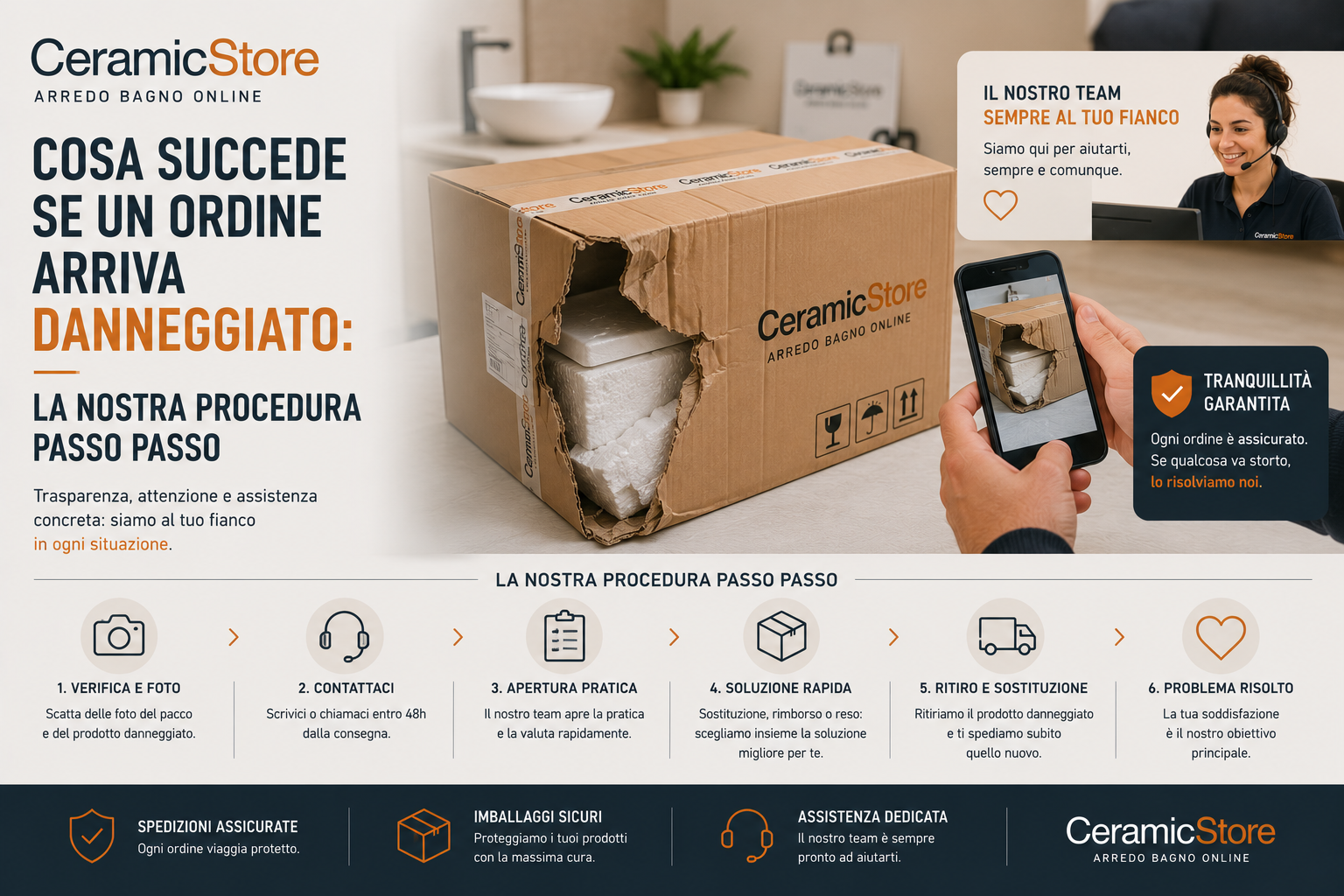 Cosa succede se un ordine arriva danneggiato: la nostra procedura passo passo