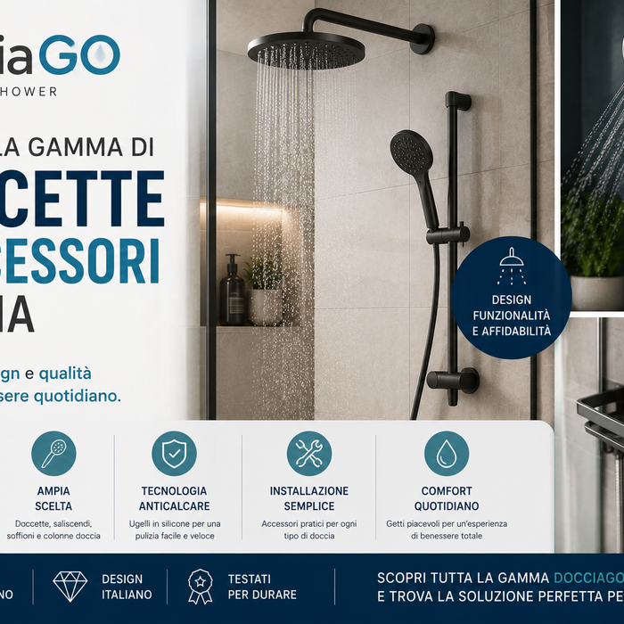 DocciaGO: guida alla gamma di doccette e accessori doccia