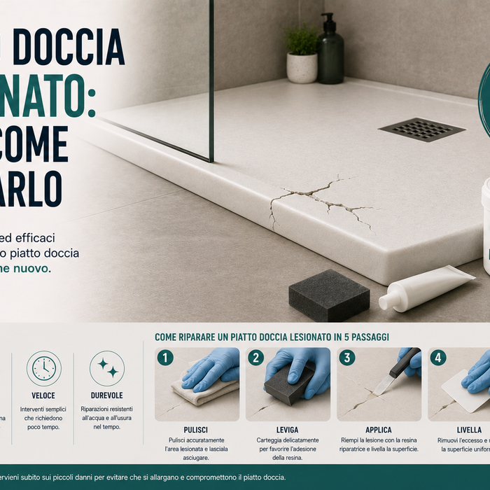 Piatto doccia lesionato: ecco come ripararlo