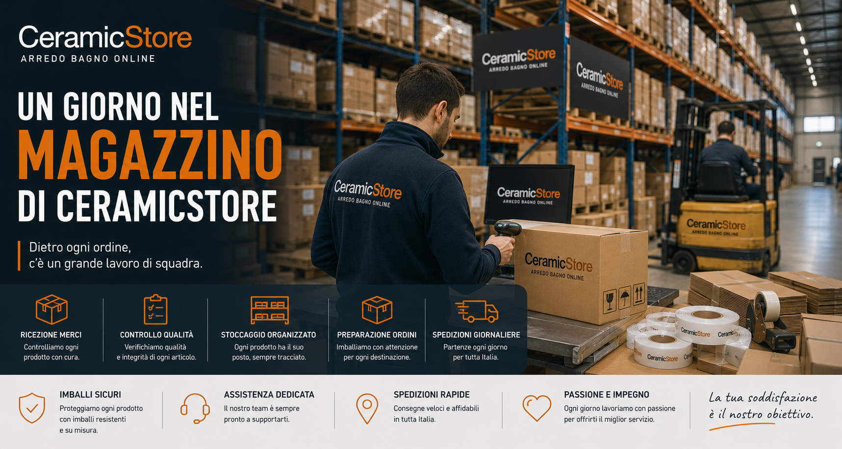 Un giorno nel magazzino di CeramicStore