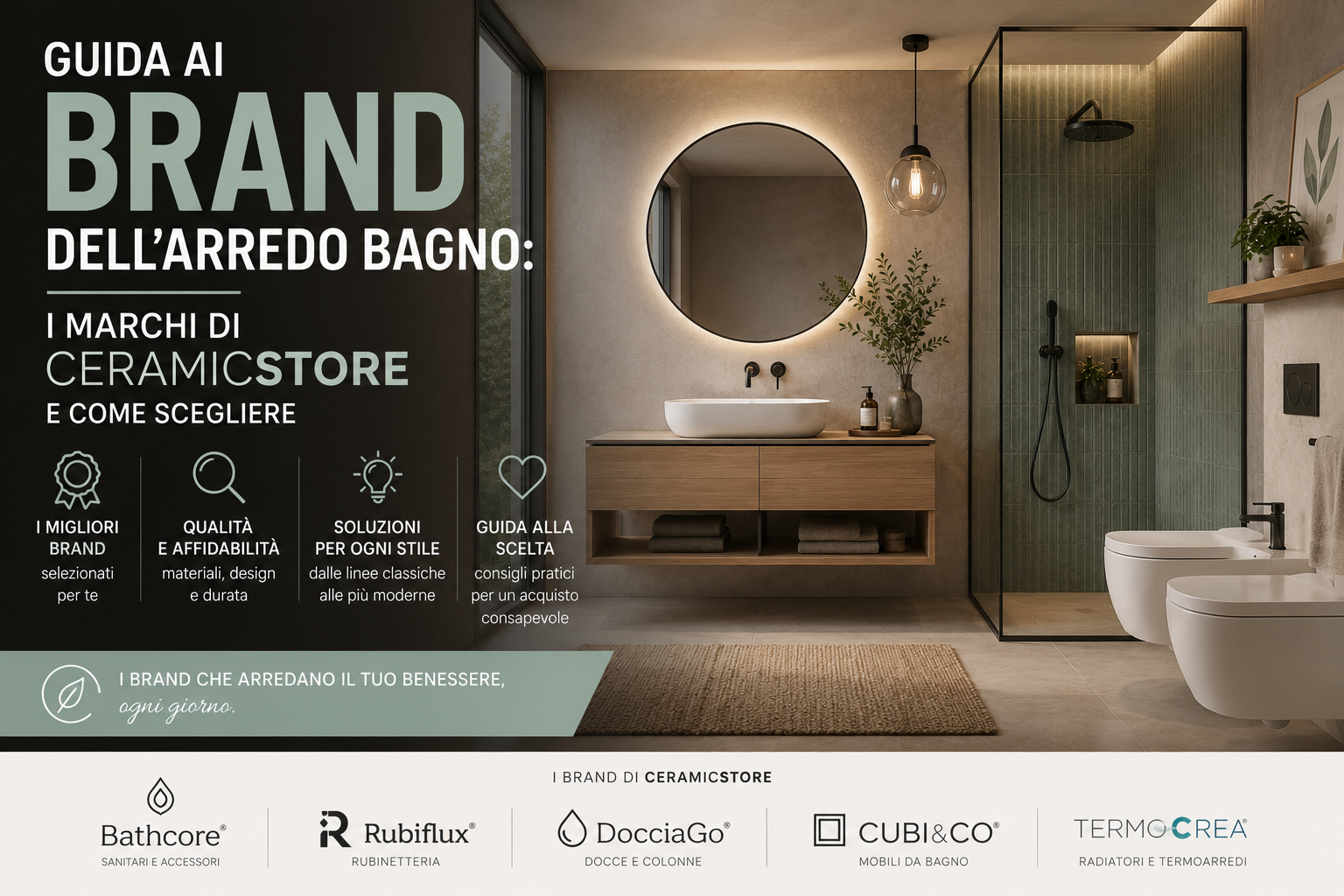 Guida ai brand dell'arredo bagno: i marchi di CeramicStore e come scegliere