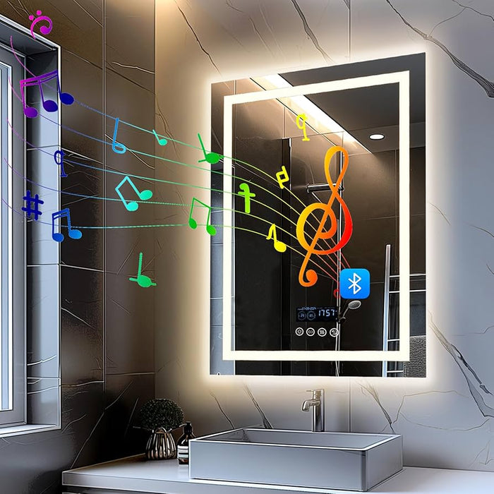 Specchi Bagno con bluetooth e casse integrate: la tecnologia in doccia
