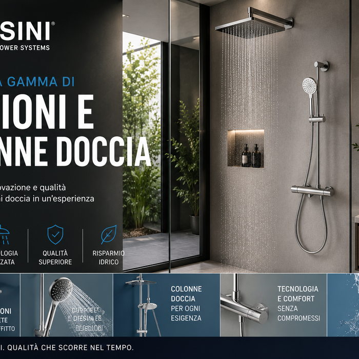 Bossini: guida alla gamma di soffioni e colonne doccia