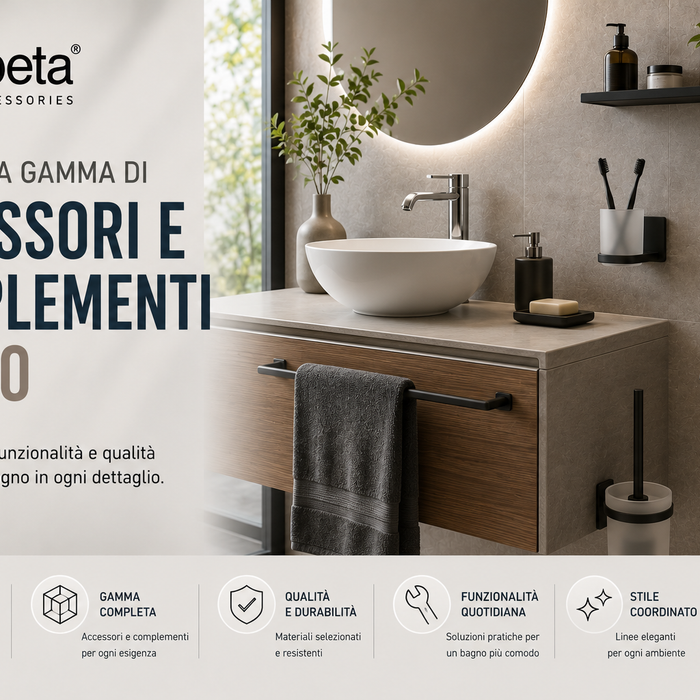 Lineabeta: guida alla gamma di accessori e complementi bagno