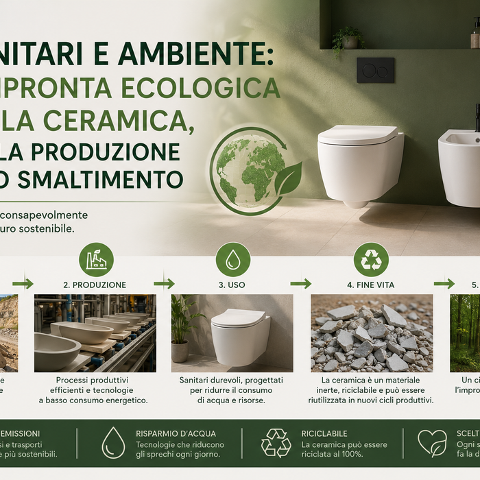 Sanitari e ambiente: l'impronta ecologica della ceramica, dalla produzione allo smaltimento
