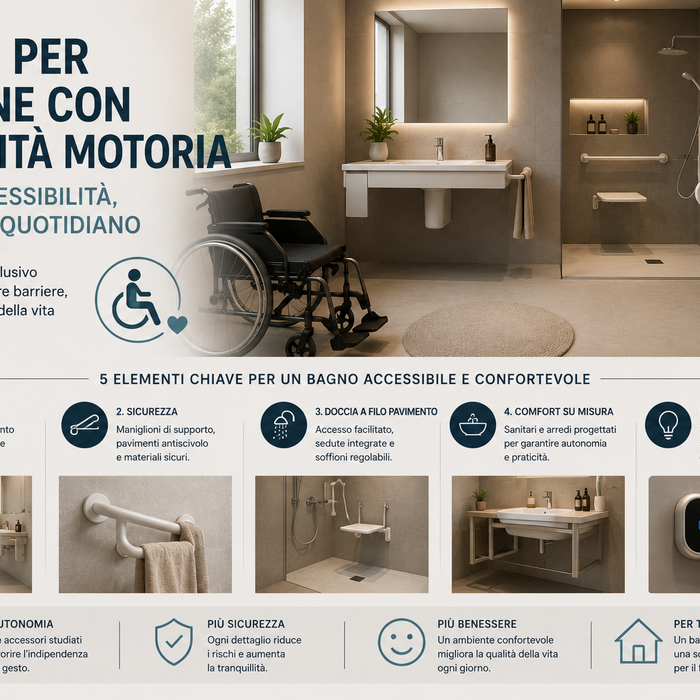 Bagno per persone con disabilità motoria: oltre l'accessibilità, il comfort quotidiano