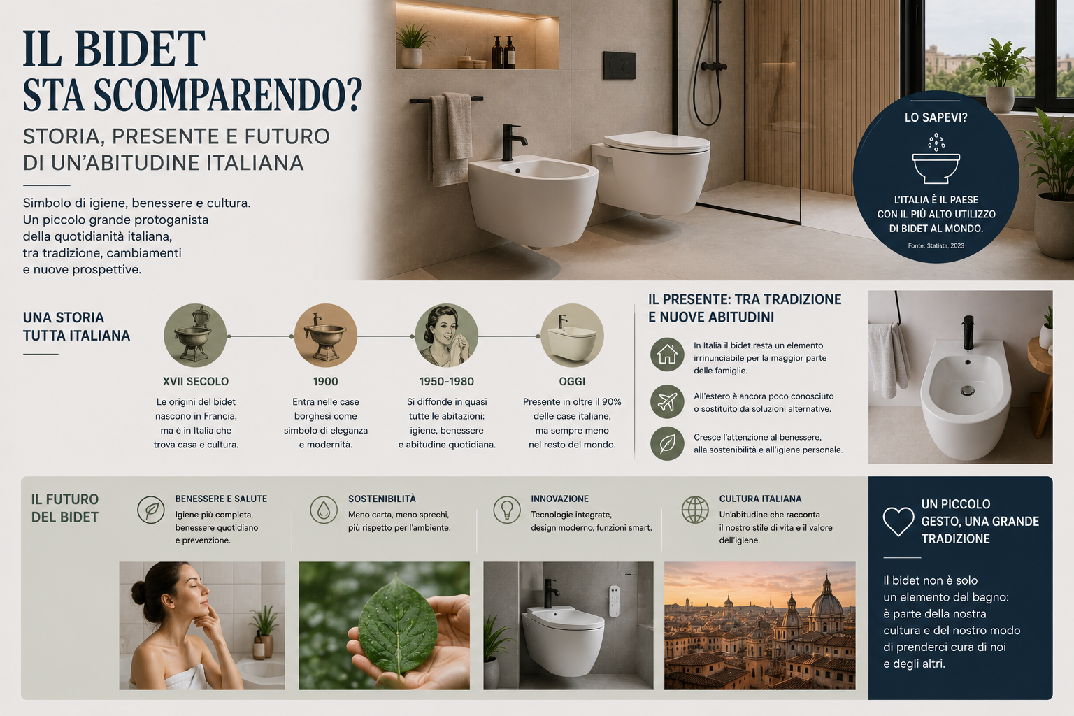 Il bidet sta scomparendo? Storia, presente e futuro di un'abitudine italiana