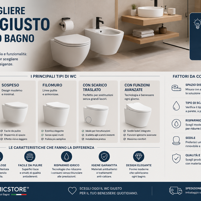 Guida alle misure standard di WC e bidet