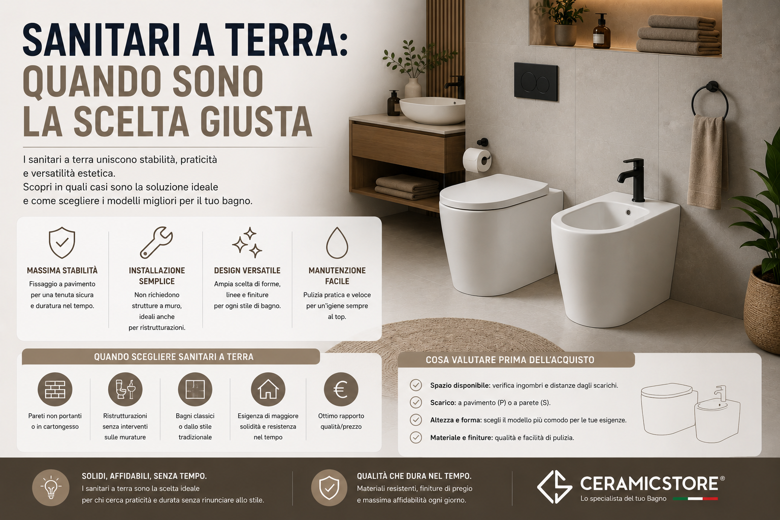 Sanitari a terra: quando sono la scelta giusta