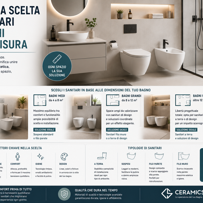 Guida alla scelta dei sanitari per bagni di ogni misura