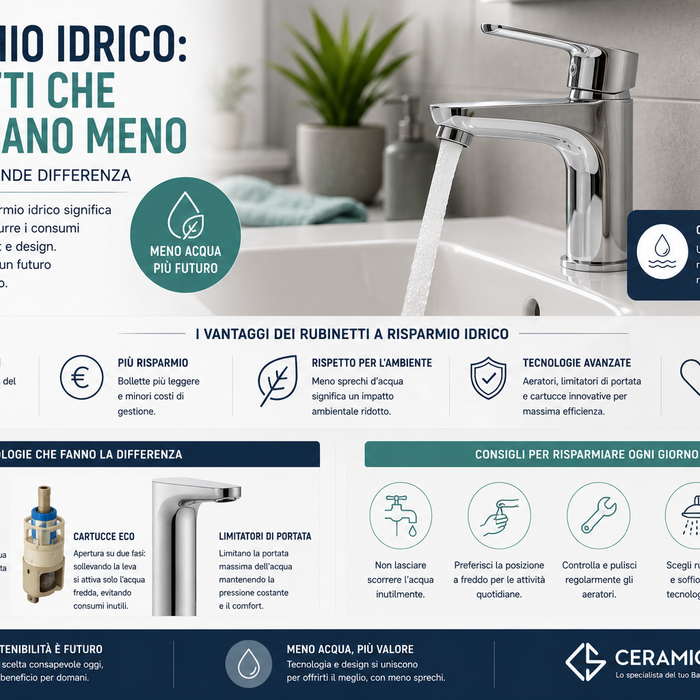 Risparmio idrico: rubinetti che consumano meno