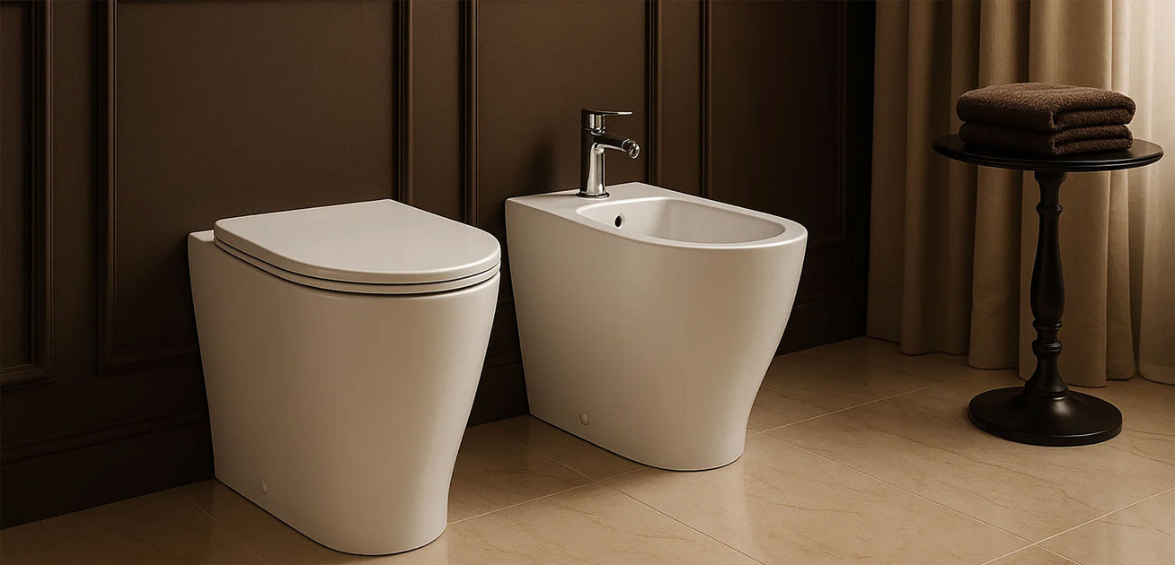 WC e bidet filo muro aderenti alla parete