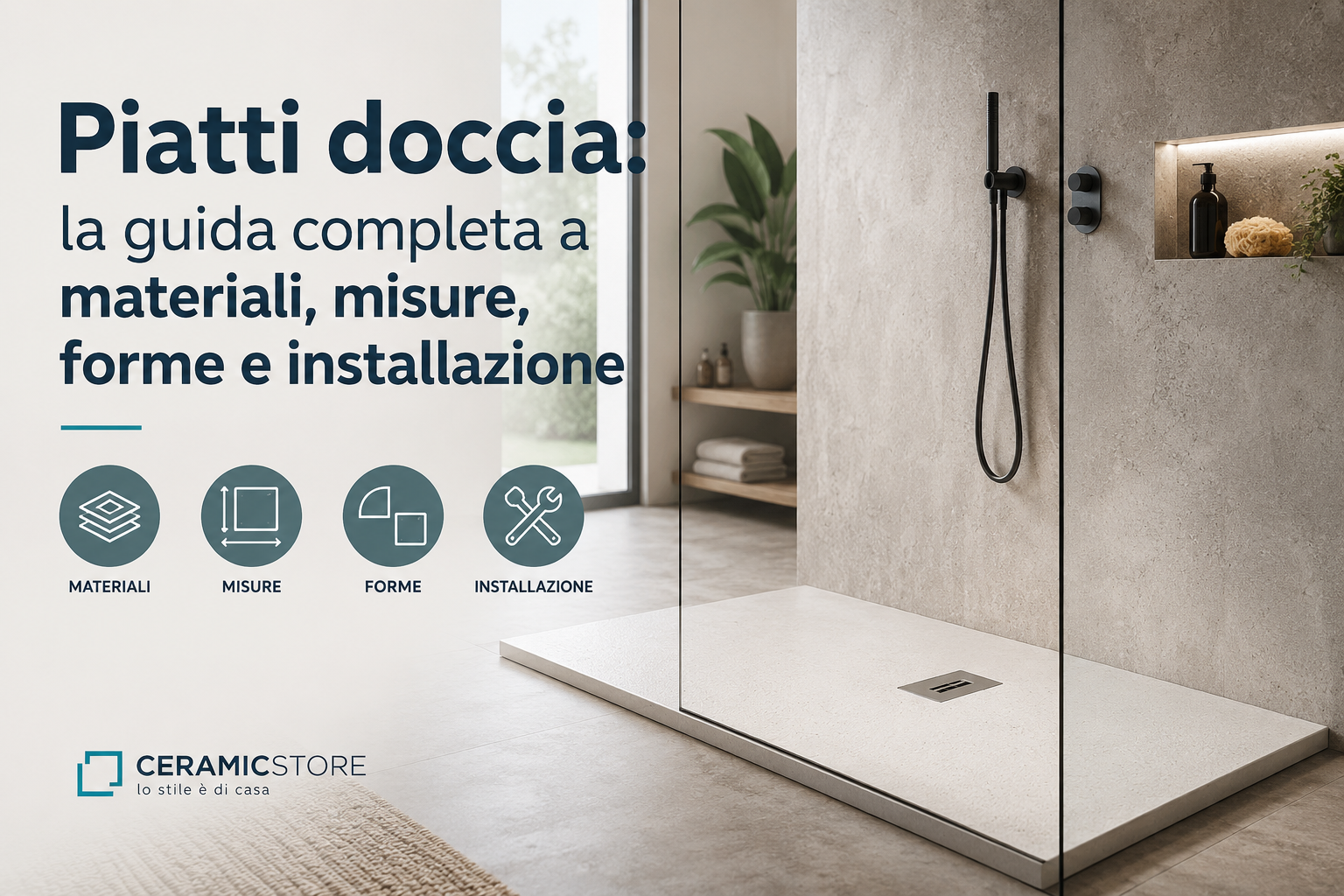 Piatti doccia: la guida completa a materiali, misure, forme e installazione