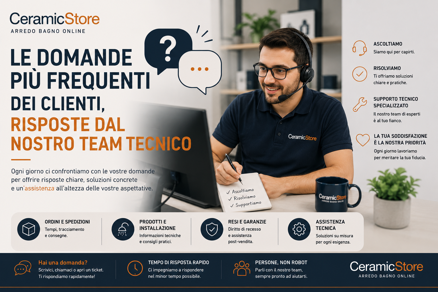 Le domande più frequenti dei clienti, risposte dal nostro team tecnico