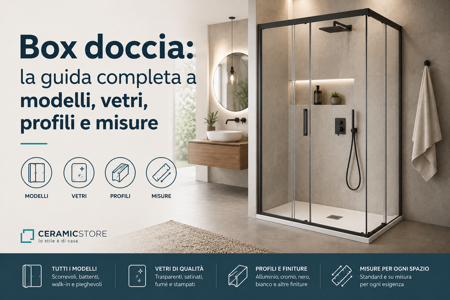 Box doccia: la guida completa a modelli, vetri, profili e misure
