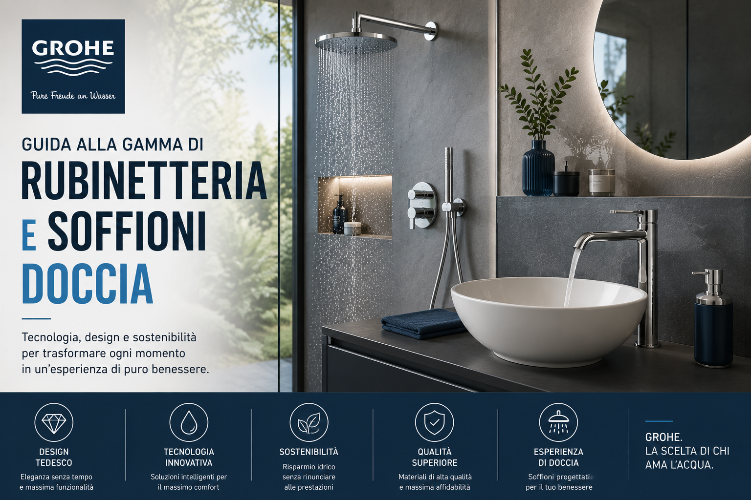 Grohe: guida alla gamma di rubinetteria e soffioni doccia