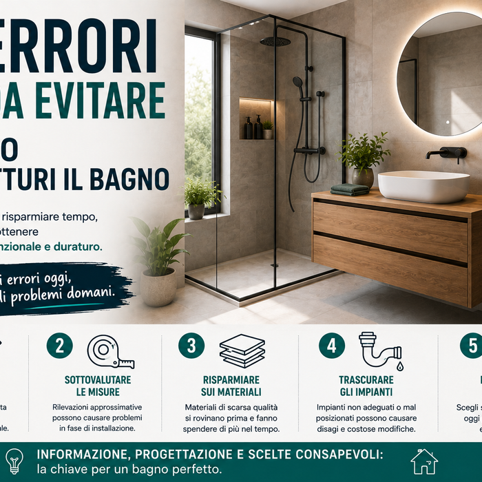 5 errori da evitare quando ristrutturi il bagno