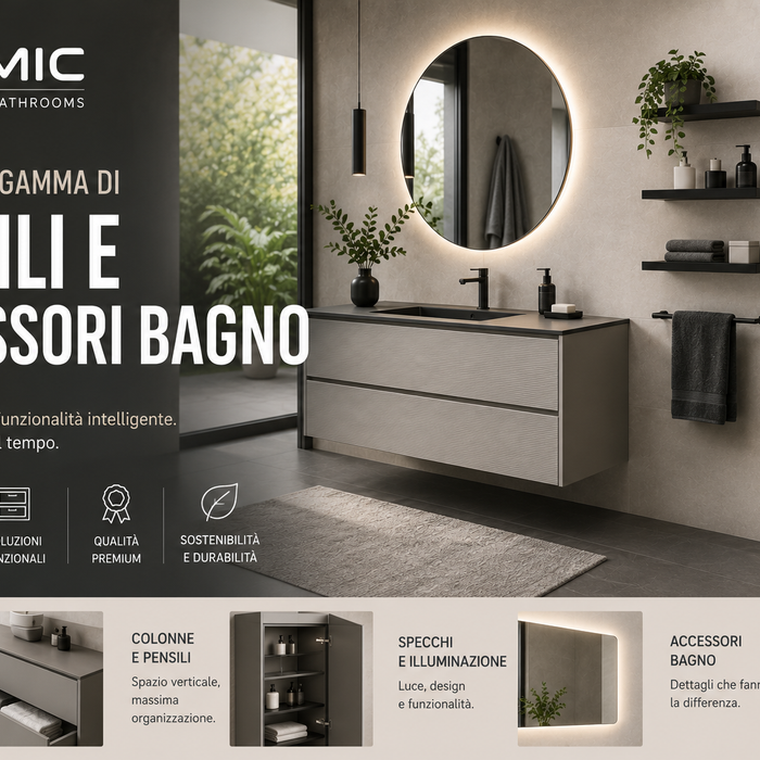 Cosmic: guida alla gamma di mobili e accessori bagno