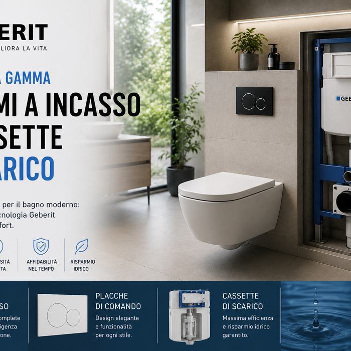 Geberit: guida alla gamma, sistemi a incasso e cassette di scarico