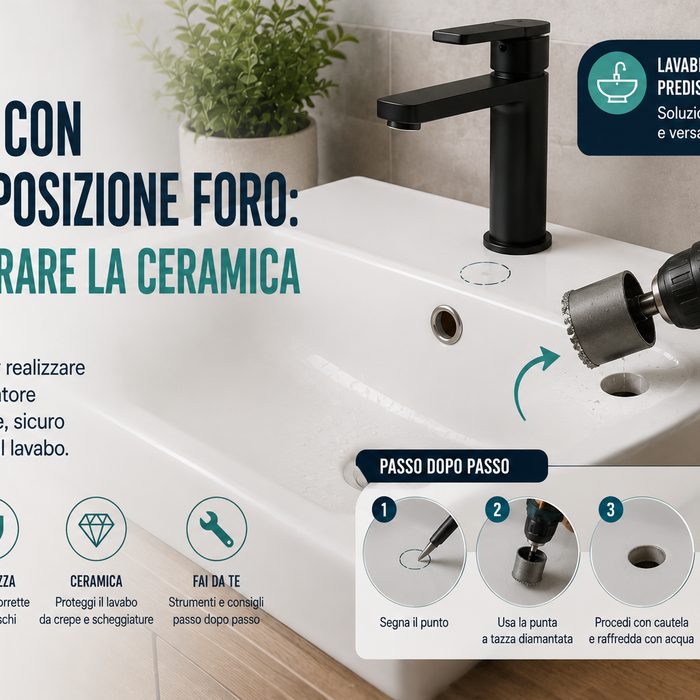 Lavabi con predisposizione foro: come forare la ceramica