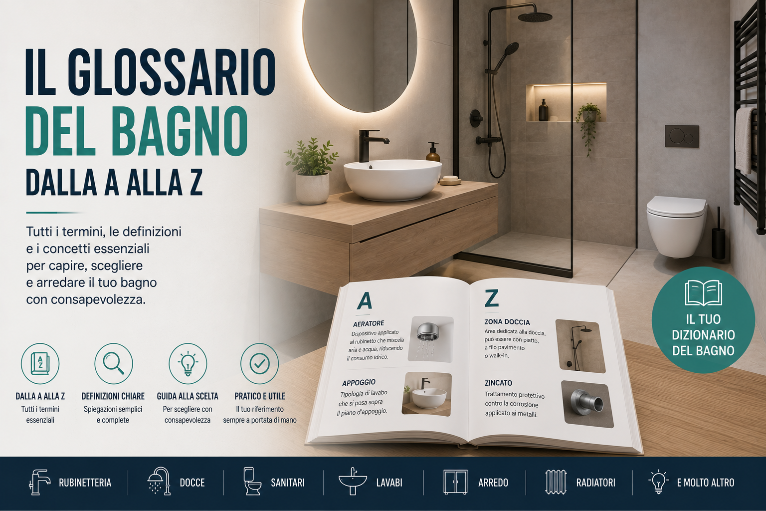 Il glossario del bagno dalla A alla Z