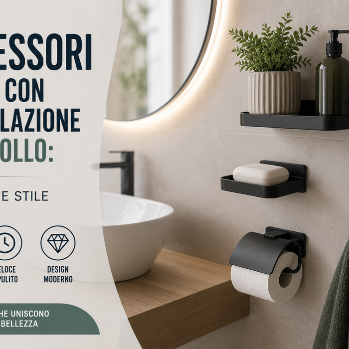 Accessori bagno con installazione ad incollo: praticità e stile