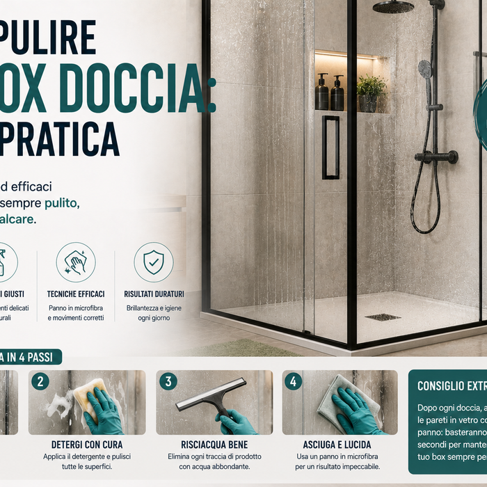 Come pulire un box doccia: guida pratica