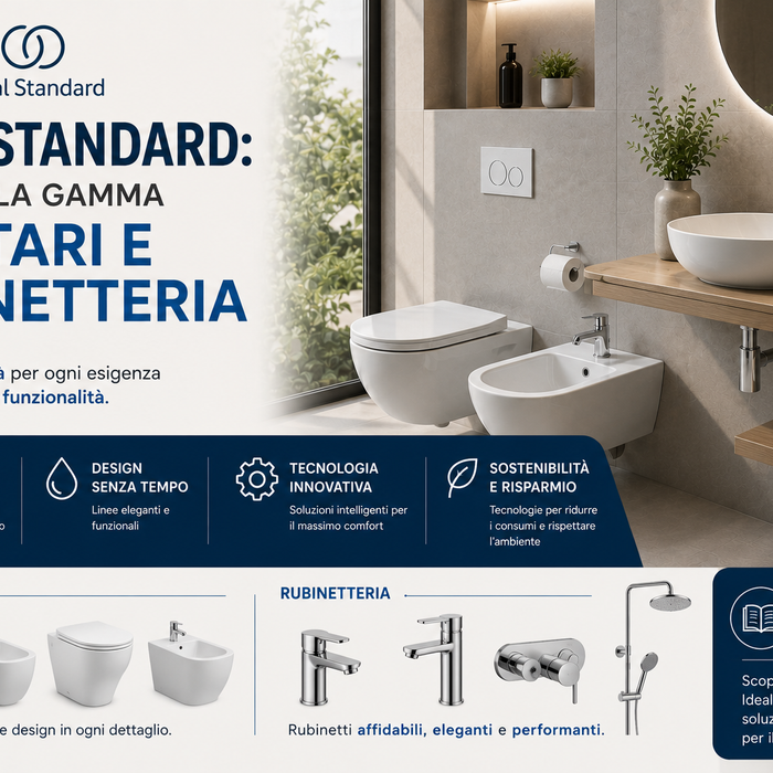 Ideal Standard: guida alla gamma sanitari e rubinetteria