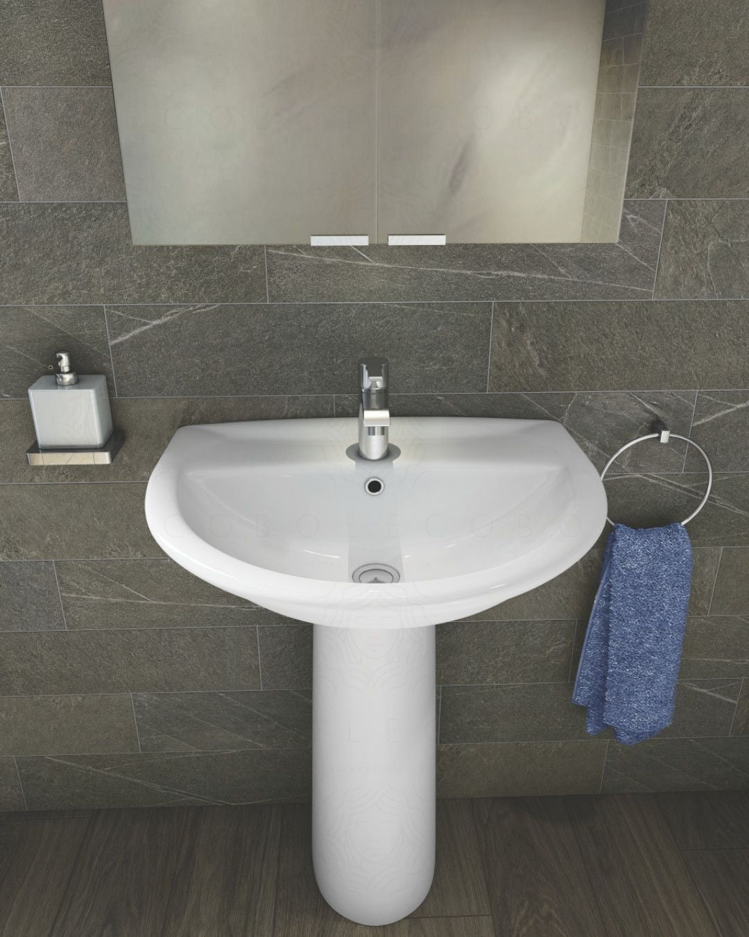 Lavabo a colonna: il grande classico che torna di moda nel bagno retrò