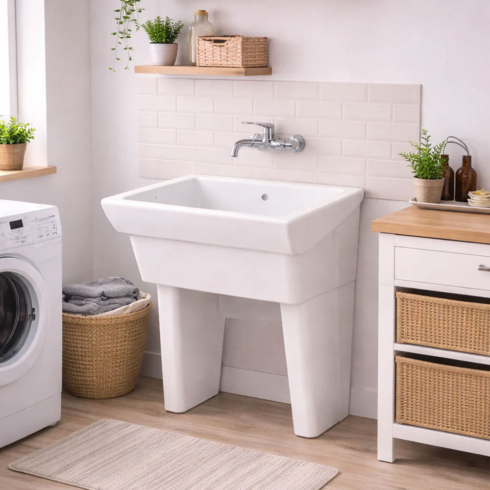 Come scegliere i lavatoi in ceramica per la lavanderia: materiali, dimensioni e tipologie