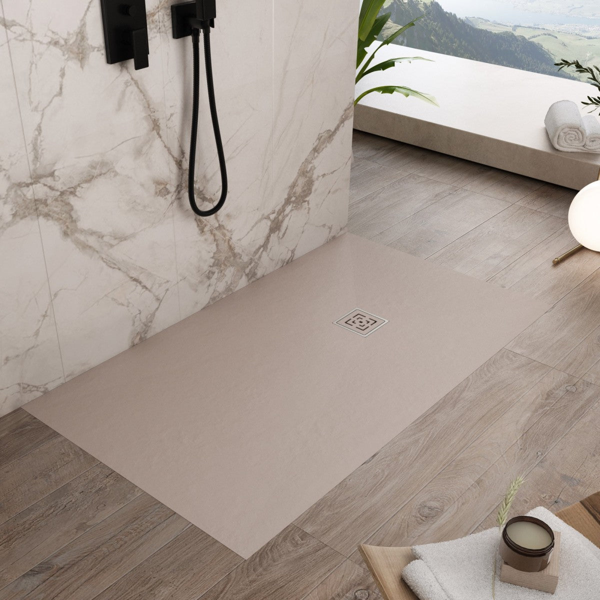Piatto doccia effetto pietra: guida ai colori più venduti (Antracite, Beige, Bianco)