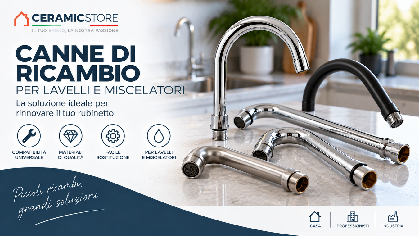 Canne di ricambio per lavelli e miscelatori