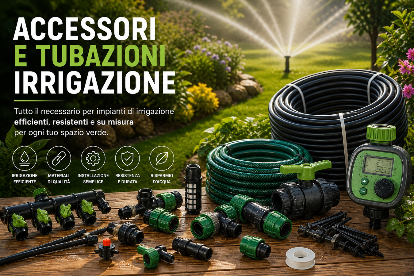 Accessori e tubazioni irrigazione
