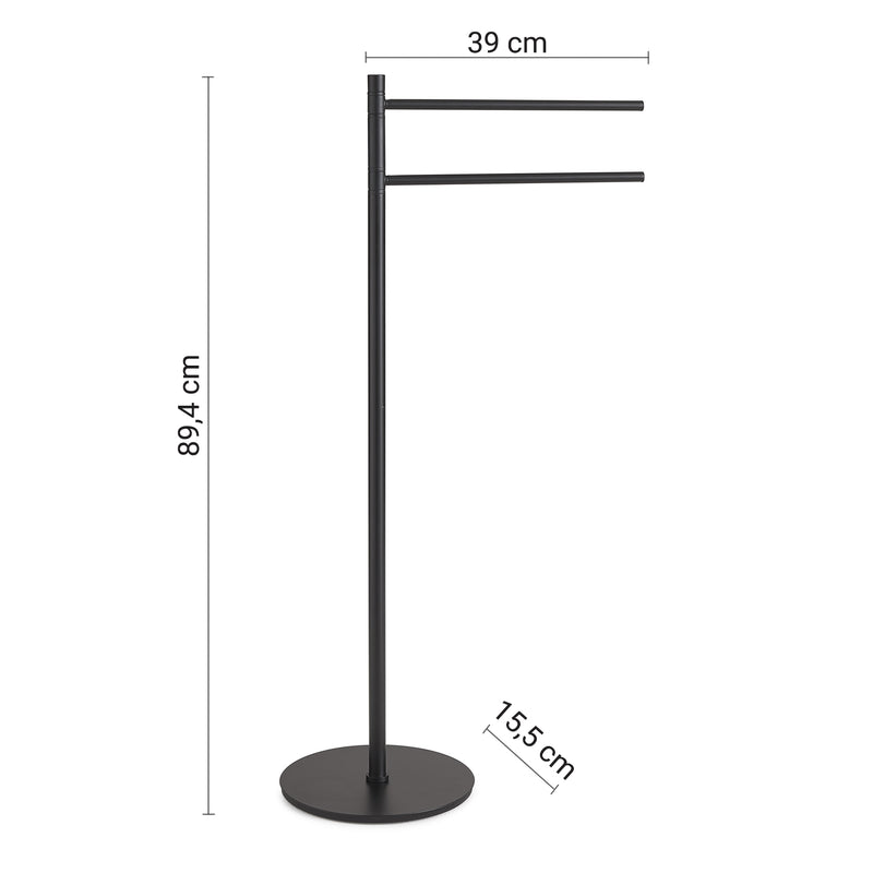 Piantana Portasalviette in acciaio inox Nero Matt Gedy Mida