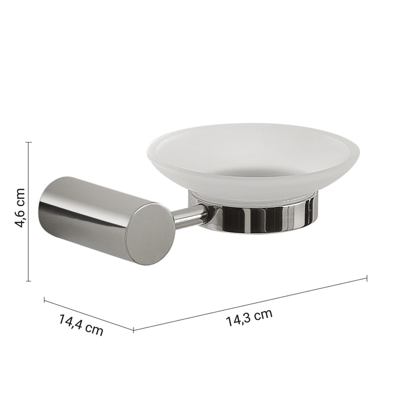 Seifenspender aus Edelstahl und Cromall Gedy Serie Felce - Verchromt