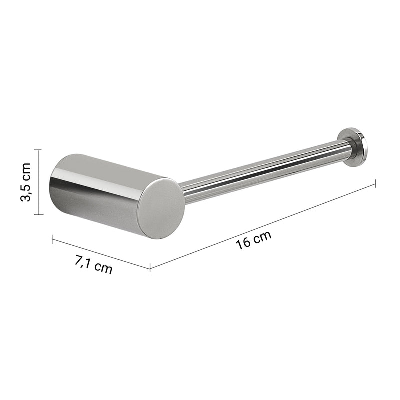 Portarotolo singolo in acciaio inox finitura Cromato Lucido Gedy collezione Ande